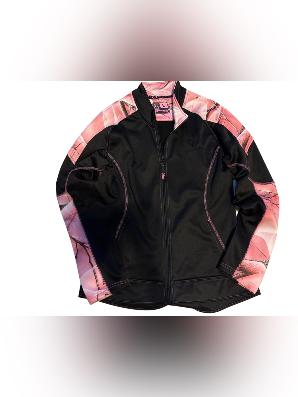 Worth Black Jacket with Pink Camo Trim